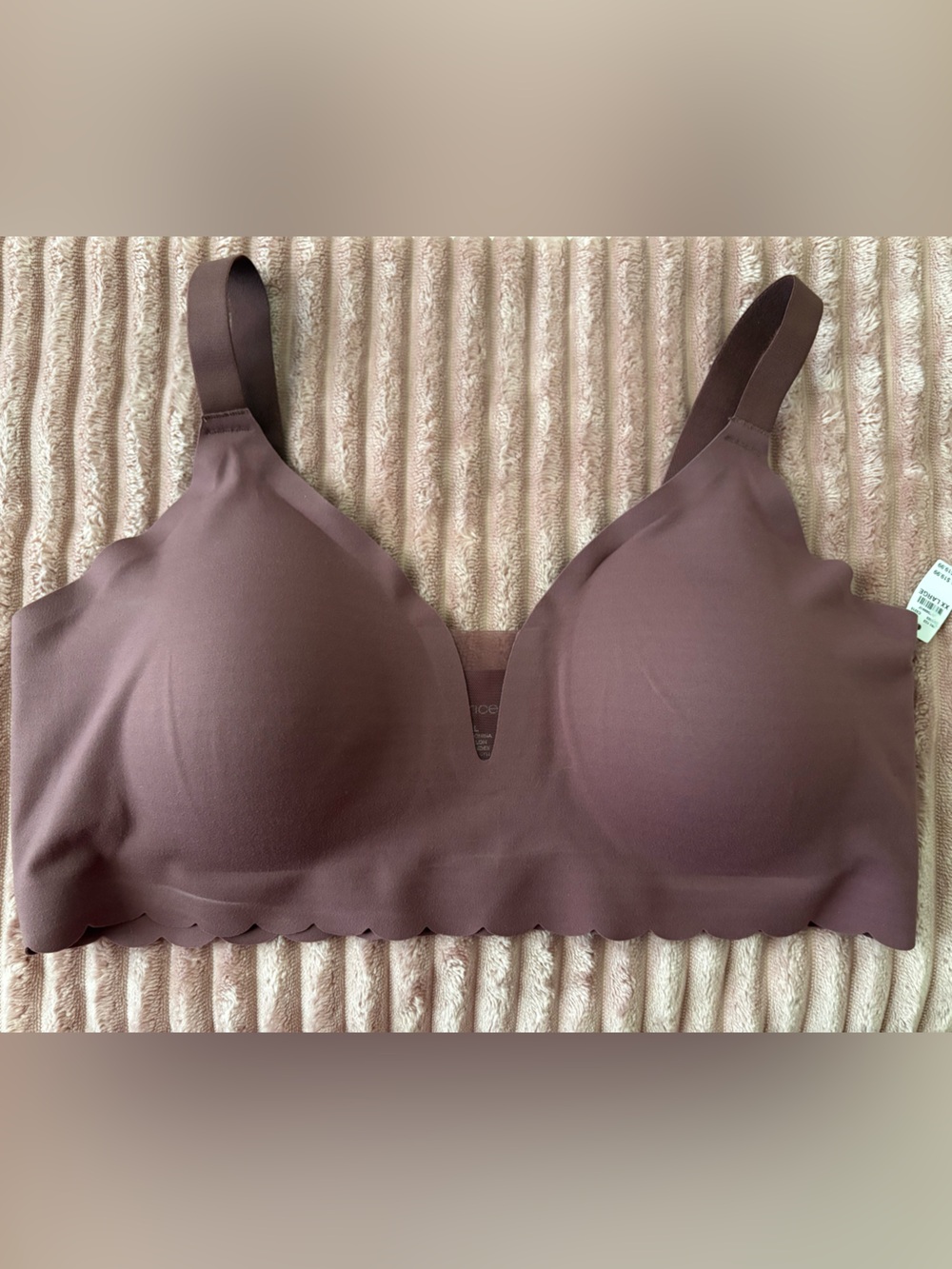 Maurices Scalloped Seamless Bralette - Mauve XXL NWT - Picture 1 of 7